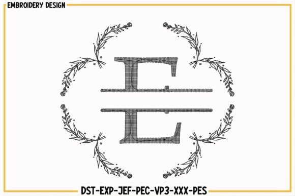 Alphabet Embroidery Font E for Custom Name