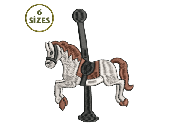 Carousel Horse Embroidery Design