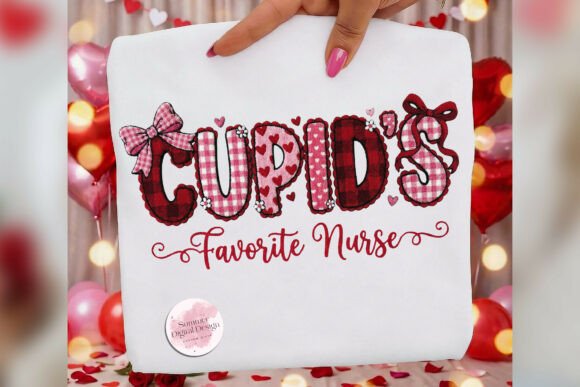 Cupids Favorite Nurse Faux Embroidery PN