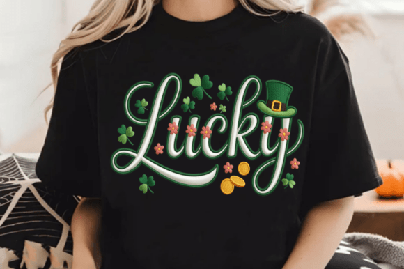 Embroidery St. Patricks Day Lucky PNG