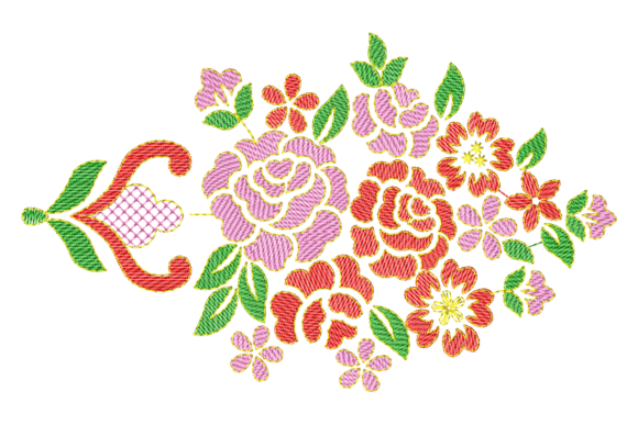 Floral Bouquet Machine Embroidery Design