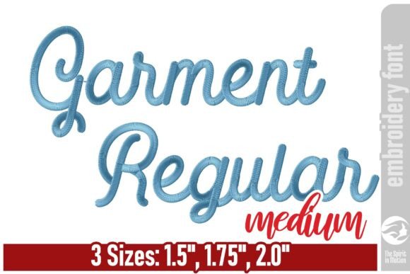 Garment Monoline Embroidery Font - M