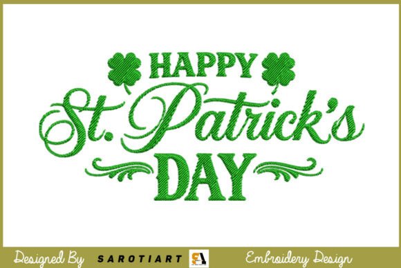 Happy St. Patrick's Day Embroidery