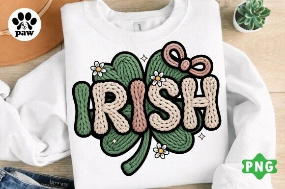 Irish Faux Embroidery PNG, Patrick Day
