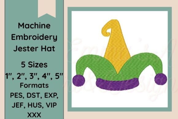 Jester Hat Machine Embroidery Design