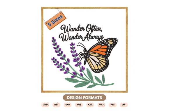 Lavender Floral Embroidery Design