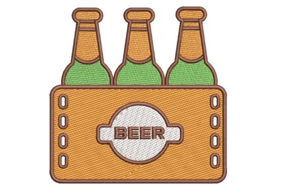 Pack of Beer, Father's Day Embroidery