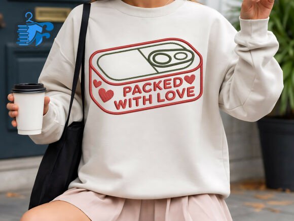 Packed with Love Embroidery Design