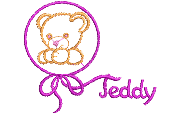 Sweet Teddy Bear Embroidery Design