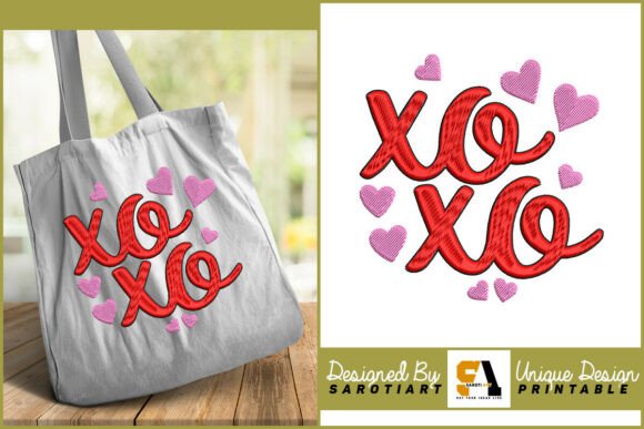 Xoxo Valentine Embroidery Design